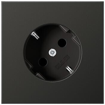 Jung AL2520-45AN SCHUKO Steckdose 45°, 16 A 250 V, LS 990, anthrazit (lackiertes Aluminium)