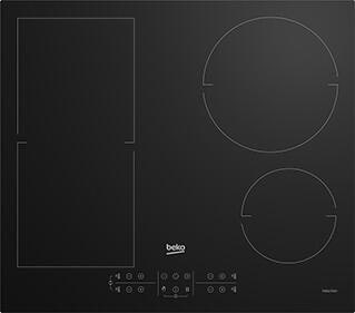 Beko HII 64200 FMT Induktionskochfeld, 60cm breit, Glas, Kindersicherung, Booster, Flexizone, Stop & Go, Schwarz