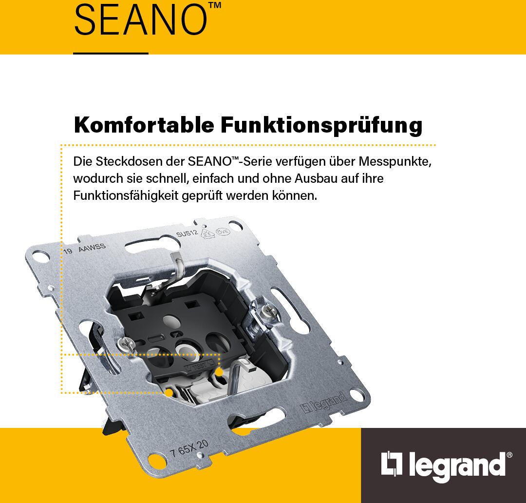 Legrand SEANO 3er-Set Steckdosen Mit Rahmen – Sch Produktbild-Vorschau 3