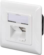Assmann DN-9008-1 DIGITUS CAT 6A Klasse EA Netzwerkdose, designkompatibel, geschirmt, Unterputz, weiß (DN-9008-1)