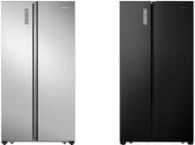 Hisense RS677N4 Stand Side by Side Kombination, 91 cm breit, 519 L, Total No Frost, Urlaubsmodus, Multi Air Flow, 2x Fresh Crisper,