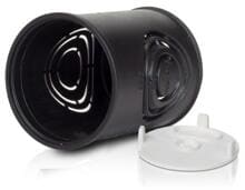 f-tronic UWAD UP Wandauslassdose, Ø=36mm, t=45mm, mit Deckel, schwarz (7310078)