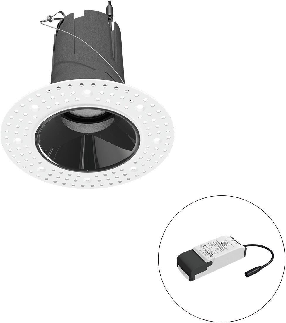 EVN SELECTO LED Deckeneinbau, rund, drehbar, IP20, 220–240V AC, 18W, 3000K, 2100lm, inkl. Netzgerät, Phase, Reflektor silber, 6.135,00cd, mediumstrahl