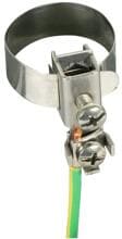 Dehn BRS 10.27 AQ2.5 10 V2A Erdungsbandrohrschelle, D 10-27mm (1/8-3/4"), Anschlussklemme 2 x 2,5-10mm², NIRO (540920)