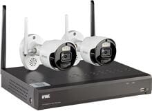 Grothe Videoüberwachungsset WLAN 2,4 GHz, 8-Kanal NVR, 1TB HDD, schwarz weiß (SET 1098/820)