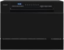 Exquisit GSP206-030D Tischgeschirrspüler, 55 cm breit, 6 Maßgedecke, 7 Programme, Startzeitvorwahl, Besteckkorb, schwarz (PV)