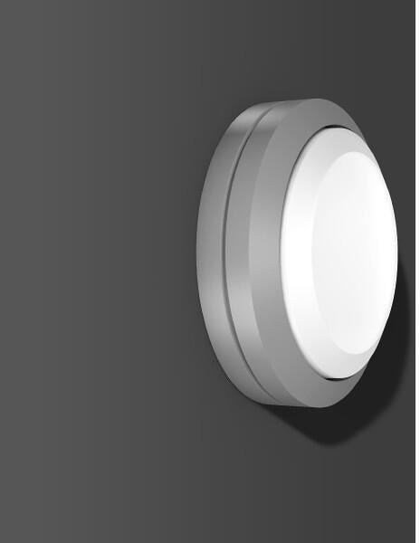 RZB Rounded Midi Decken-/Wandleuchte, rund, 10W, 490lm, 4000K, silber metallic (582004.004)