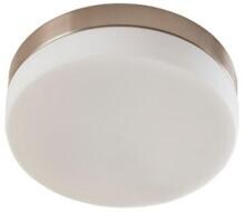 Brumberg IDA Anbauleuchte für E27-LED-Retrofit-Lampe, Opalglas, rund, IP44, nickel matt