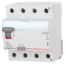 Legrand 411764 Fi-Schutzschalter, TX3, 25A, 4-Polig, 30mA, Typ-A
