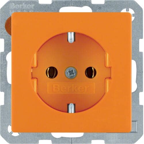 Berker 47436014 Steckdose SCHUKO, Q.1/Q.3, orange samt