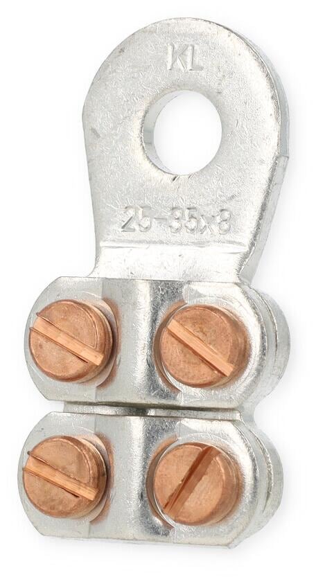 Klauke 585R/8VZ Klemmkabelschuh, gestanzt, 25 - 35 mm², M8, 4 Schrauben, verzinnt
