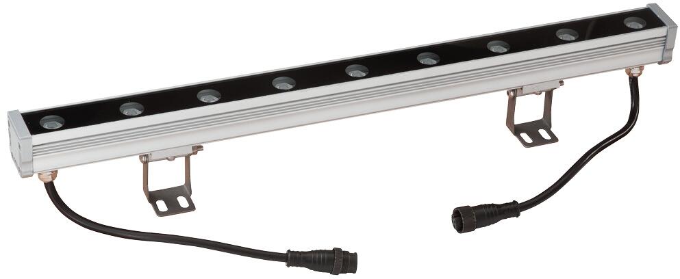 EVN LED Wallpainter, IP65, 9W, RGB, max. 443lm, 24V/DC, Ein- und Ausgang je 24cm Leitung mit Stecksystem, silber (P65240999)