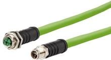 METZ CONNECT M12 Industrial Ethernet Leitung, X-kodiert, 4m, M12 Buchse gerade - M12 Stecker gerade, Schleppkette, PUR (142M6X12040)