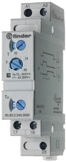 Finder 80.82.0.240.0000 Stern-Dreieck-Relais 24-240VUC, 2S, 6A
