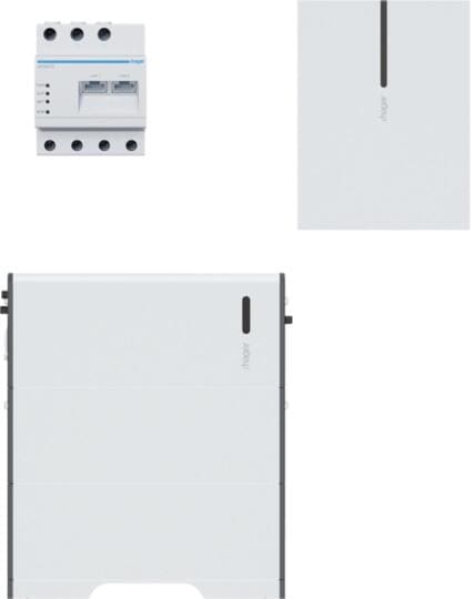 Hager flow R3 System Wechselrichter (6kW) enthält EMC, Batterie 5,5 kWh ...