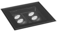 Brumberg LANKO-S LED-Bodeneinbauleuchte, V4A, IP67, 30°, schaltbar, quadratisch, schwarz 