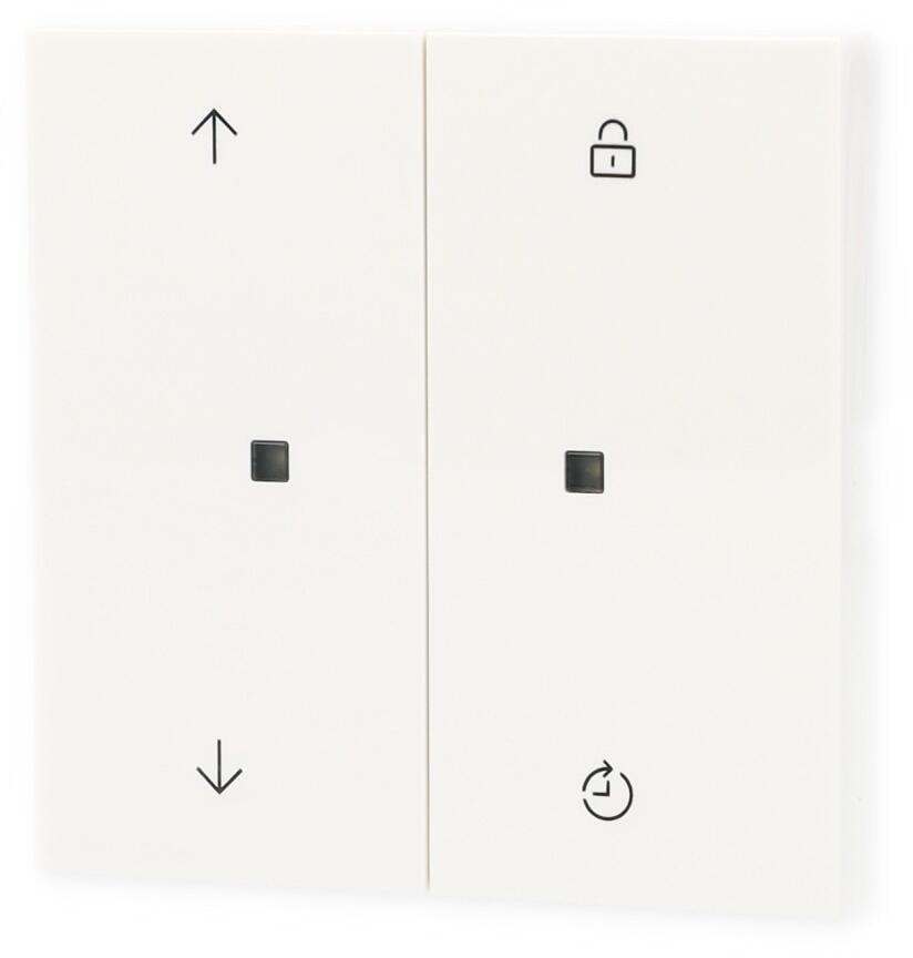 Gira 5363112 System 3000 Bedienaufsatz Memory, System Flächenschalter, reinweiß glänzend