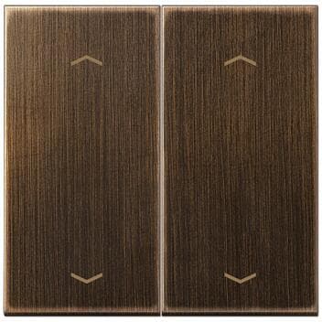 Jung ME102PAT Wippe mit Pfeilsymbolen, 2fach, Serie LS, Messing antik