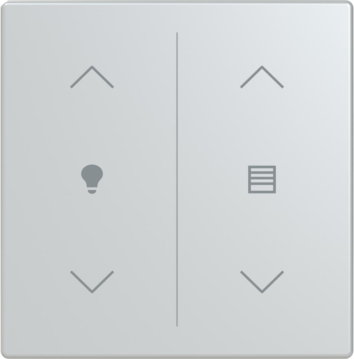 Busch-Jaeger LFDW/A.2.63.11-83 Wippe für Keypad, future linear, Plattform 63, 2-fach, Symbol Dimmer/Jalousie, alusilber (2CKA006199A0241)