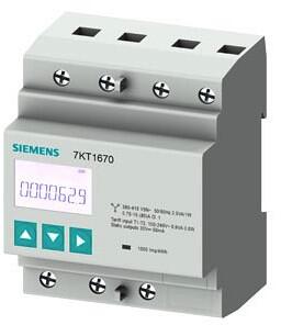 Siemens 7KT1671 SENTRON, Messgerät, PAC1600, LCD, L-L: 400V, L-N: 230V, 80A, Hutschienengerät, 3-phasig