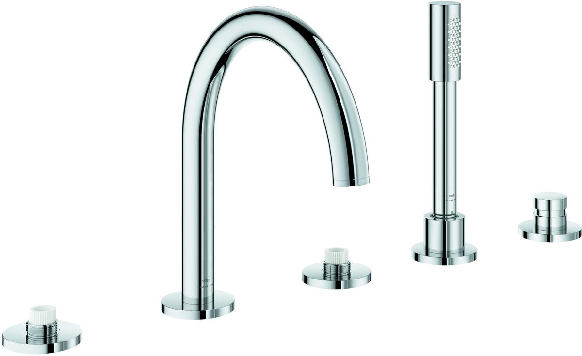 GROHE Atrio Private Collection 5-Loch-Wannen-Kombination, für Hebelgriffe, chrom (25224000)