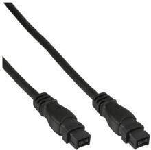 InLine FireWire Kabel, IEEE1394 9pol Stecker / Stecker, schwarz