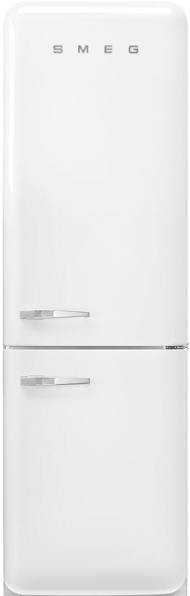Smeg FAB32RWH6 50"s Style Retro Stand Kühl-Gefrierkombination, 60 cm breit, 331 L, Rechtsanschlag, Multiflow, LED-Display, weiß