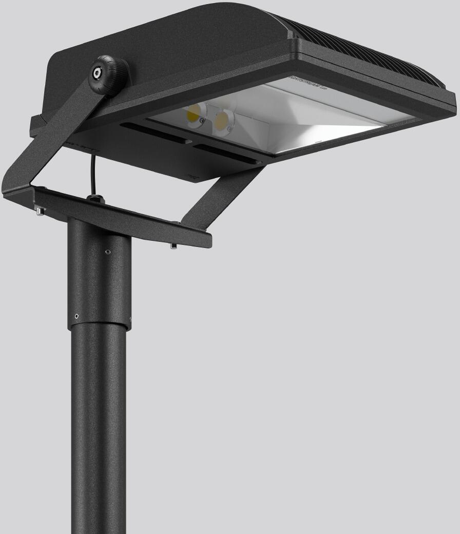 RZB Lightstream maxi LED-Mastleuchte, 110W, 13400lm, 3000K, asymmetrisch, anthrazit (721734.1131)