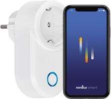 Nordlux Smart EU Steckdose, Ein-/Ausschalten, Überwachung des Stromverbrauchs, weiß (2170010001)