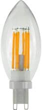 SLV LED Candle LED-Leuchtmittel, G9, PHASE dimmbar, 3W, 2200K, Glas, transparent (1008158)