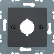 Berker 14311606 Zentralplatte für Melde- und Befehlsgerät, Ø 18,8 mm, S.1/B.3/B.7, anthrazit matt/samt