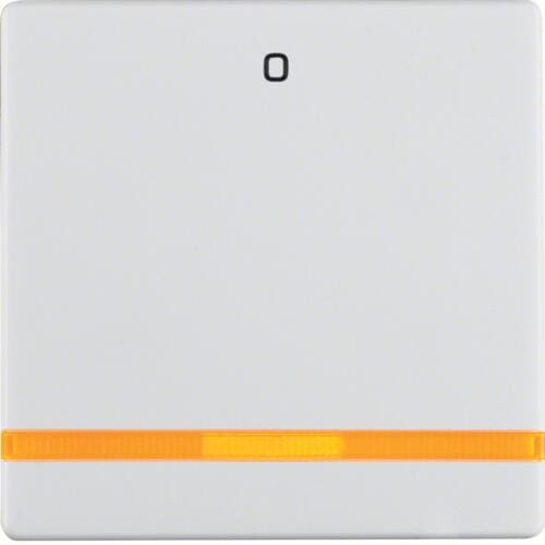 Berker 16246089 Wippe mit orangener Linse und Aufdruck "0", Q.1/Q.3, polarweiß samt