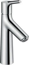 hansgrohe Talis S Einhebel-Waschtischarmatur 100 besonders wassersparend 3,5 l/min ohne Ablaufgarnitur, Messing, 3,5 l/min, Chrom, (72025000)