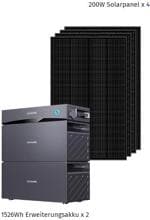Sunshare SR-800-3050-HB 800W 3.05kWh BKW. System für Betonbalkone, inkl. 1x Glory-WR800, 2x Glory-Akku-1500, 1x Glory-SmartMeter, 2x Ray-200W-2, 2x Ray-HB-2