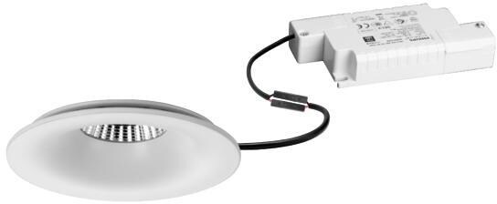 Brumberg CARESA LED-Einbaudownlight dimmbar, 230V AC, 10,5W, 887 lm, 3000K, rund, weiß (39406073)