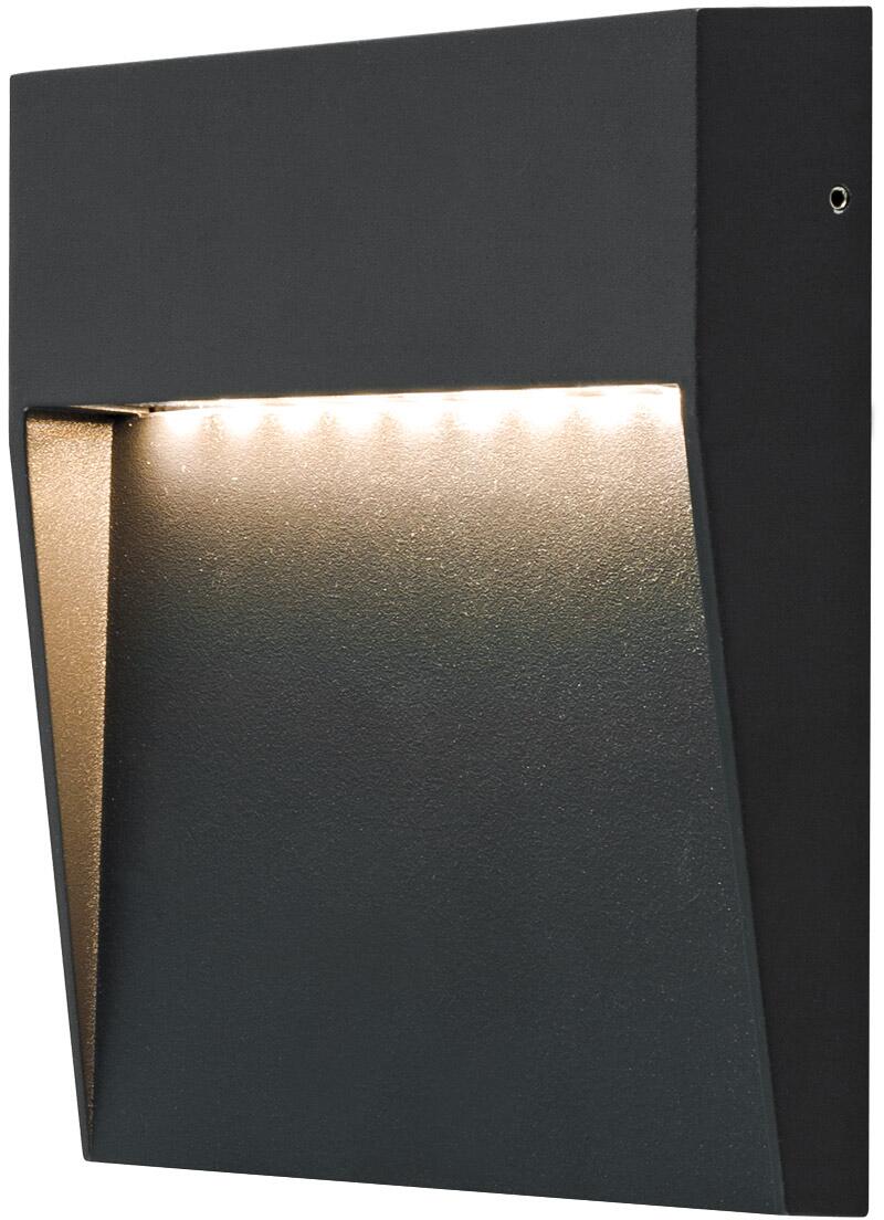 EVN LED Wandanbau, downlight, IP54, 100-240V, 3W, 3000K, 298lm, quadratisch, anthrazit (L54431502)