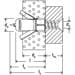 Fischer Plattendübel PD 8 S mit Schraube, 50 Stück (024772)