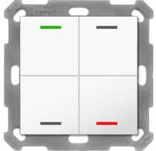 MDT BE-TAL55T4.01 Taster Light 55 4-fach, Ausführung Neutral, mit Temperatursensor, reinweiß glänzend