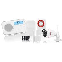 Olympia ProHome 8791 Funk Alarmsystem, Fernbedienung, 2 Fensterkontakte, Bewegungsmelder, Außensirene, IP-Kamera, Weiß