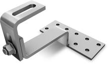 K2 Systems Dachhaken Vario 1 - 5/6x30, 1-fach, höhenverstellbar, Edelstahl, silber (1000125)