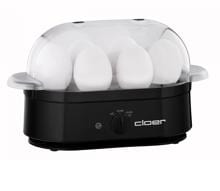 Cloer 6080 Eierkocher, 350 W, 6 Eier, Kontrolllampe, Überhitzungsschutz, schwarz