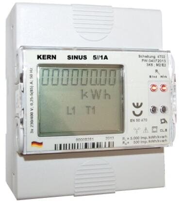 Kern 58095 Drehstrom-Messwandlerzähler mit MOD-Bus, 4-TE, 5//1 A, geeicht (58095)