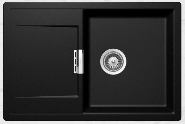 Schock Mono D-100-A Granitspüle mit Ablauffernbedienung, Cristadur, reversibel, magma (MOND100AMAG)