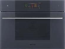 Smeg SO4106WAPG Einbaubackofen mit Mikrowellenfunktion, 59,7 cm breit, 40 L, Timer, LED Beleuchtung, 26 Garfunktionen, neptune grey