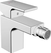 hansgrohe Vernis Shape Einhebel-Bidetmischer mit Zugstangen-Ablaufgarnitur, Messing, 4,8 l/min, Chrom, (71211000)