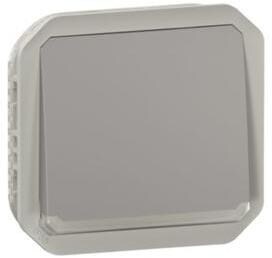 Legrand Plexo New Einsatz Taster beleuchtet 10A, Steckklemmen (SL), IP 55, grau (069542L)
