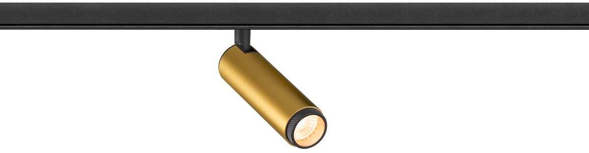 SLV GRIP! S Spot für 48V Niedervolt-Schienen-System, Ø3,0cm, 2700K, DALI, 9,8W, gold/schwarz (1008409)