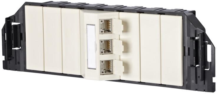 Metz Connect C6Amodul 3 Port 180°M GB3 Anschlusseinheit, perlweiß (130B11S30301-E)