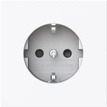 Busch-Jaeger 20-1 EUCBF-44M SCHUKO Steckdosen-Einsatz flat Safety+, art linear, ebene Zentralscheibe, studioweiß matt (2CKA002013A5522)