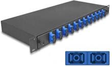 Delock 19″ LWL Spleißbox 12 x SC Duplex OS2 1HE komplett bestückt (67006)